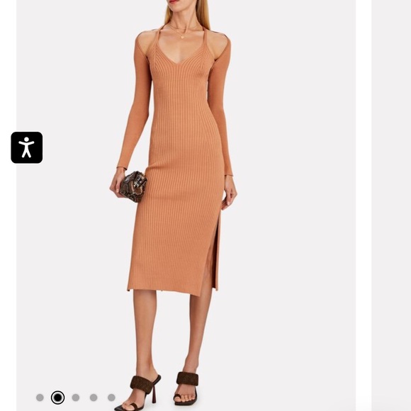 JONATHAN SIMKHAI Esperanza Rib Cut-Out Midi Dress - Picture 5 of 10